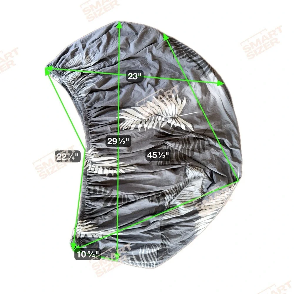 2‎ Seater Chair Soft Cover Slipcover Gray Fern/ Palm Leaf Pattern Stretch Cover
